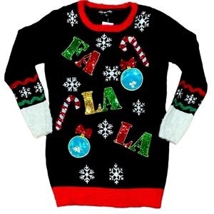 Ugly Christmas Sweater Dress Fa La La La